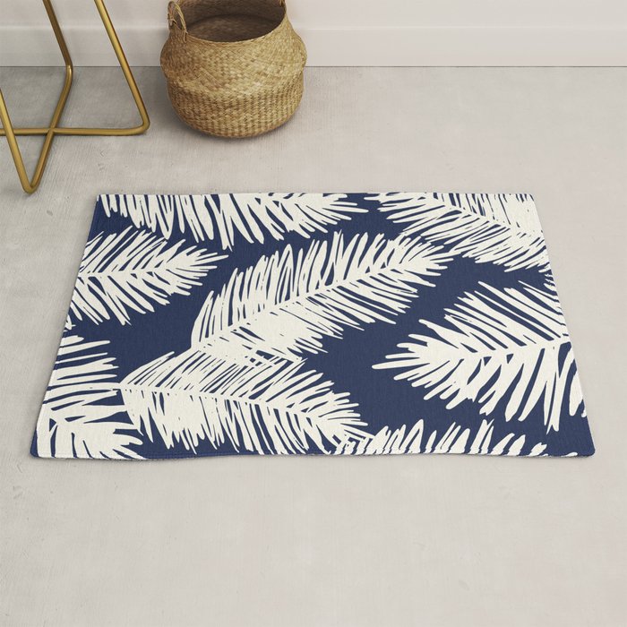 Tropical on blue Rug Gallery Image 1