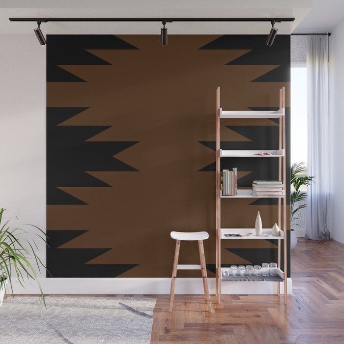 Geometric Southwestern Minimalism - Earthy Burnt Orange Wall Mural Gallery Image 1
