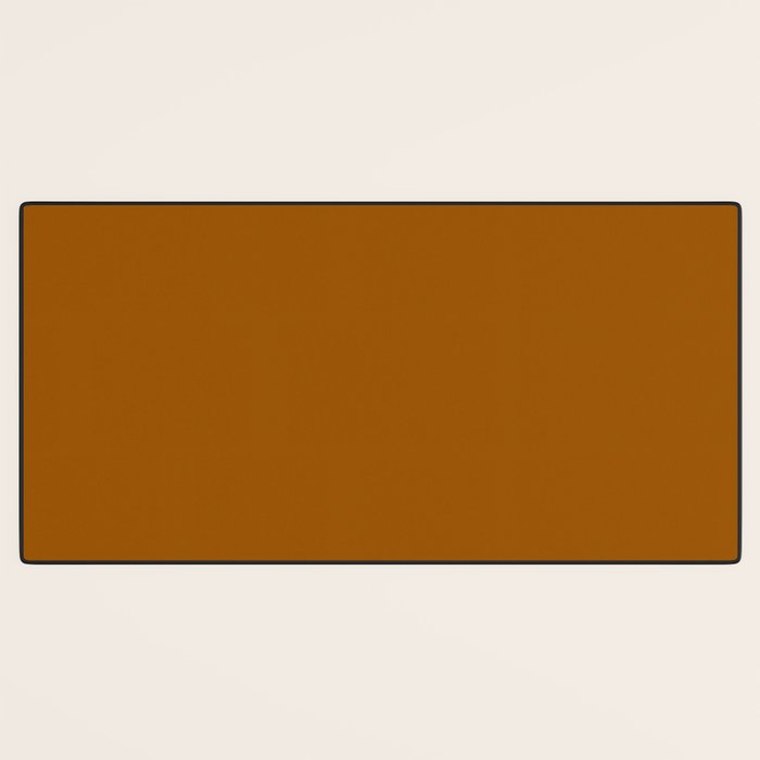 Burnt Orange Solid Color Desk Mat Gallery Image 3