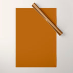 Burnt Orange Solid Color Wrapping Paper Gallery Image 1