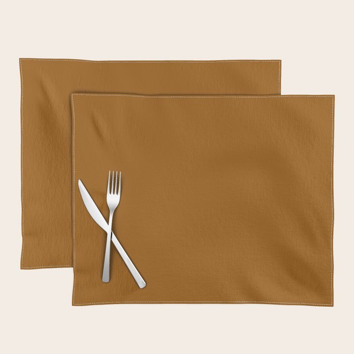 Burnt Orange Solid Color Placemat Gallery Image 1
