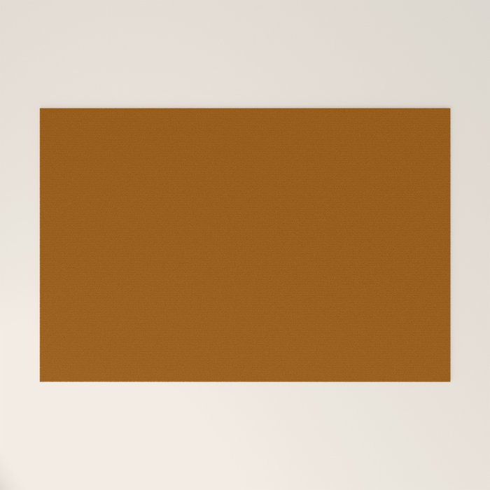 Burnt Orange Solid Color Welcome Mat Gallery Image 1