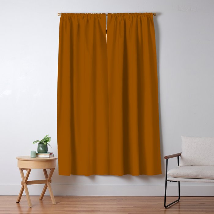 Burnt Orange Solid Color Window Curtain Gallery Image 5