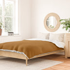 Burnt Orange Solid Color Duvet Cover Gallery Image 2