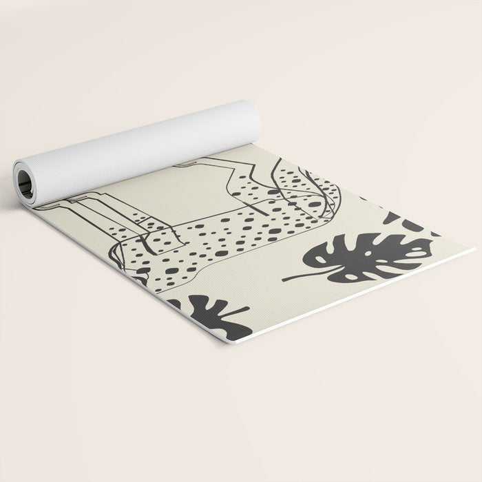 Cheetahs Monstera 4 Yoga Mat Gallery Image 2