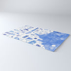 Santorini Greek Island Mediterranean Watercolor Rug Gallery Image 3