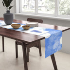 Santorini Greek Island Mediterranean Watercolor Table Runner Gallery Image 2