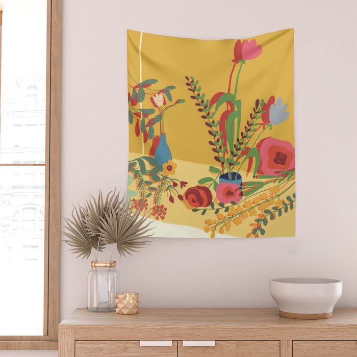 Floral composition Wall Tapestry Gallery Image 2