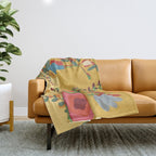 Floral composition Throw Blanket Gallery Image 1