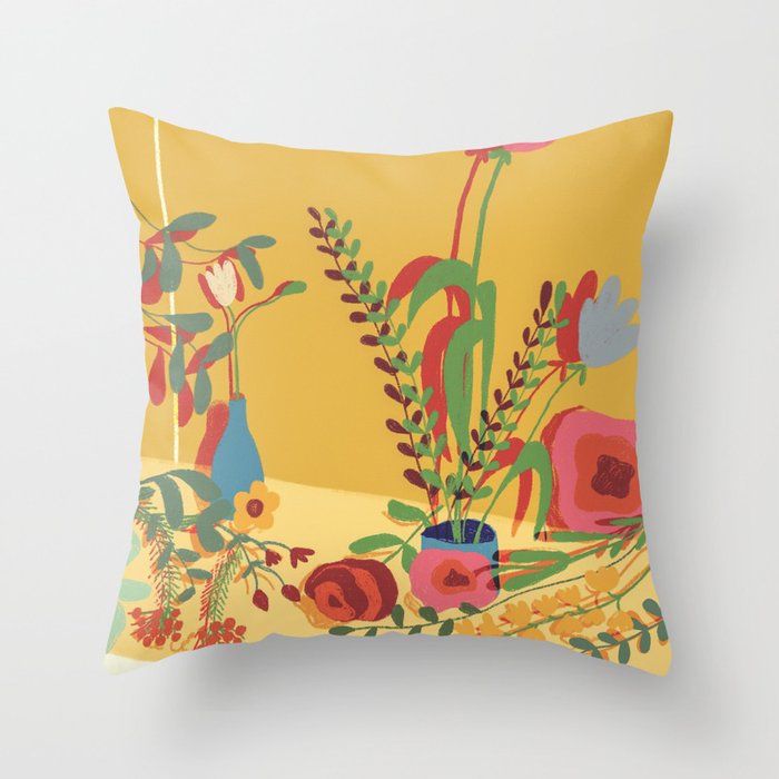 Floral composition Throw Pillow Gallery Image 6