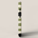Abstract Geometric Rings 234 Black Olive Green and Beige iPhone Case Gallery Image 2