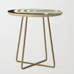 Abstract Geometric Rings 234 Black Olive Green and Beige Side Table Gallery Image 1