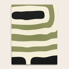 Abstract Geometric Rings 234 Black Olive Green and Beige Notebook Gallery Image 4