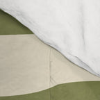 Abstract Geometric Rings 234 Black Olive Green and Beige Comforter Gallery Image 4