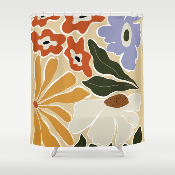 Mid-Century Garden II Shower Curtain Gallery Image 1