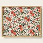 Christmas Floral Pattern Serving Tray Gallery Image 1