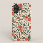 Christmas Floral Pattern iPhone Case Gallery Image 1