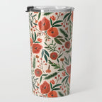 Christmas Floral Pattern Travel Mug Gallery Image 3