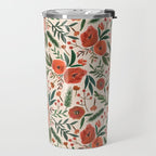 Christmas Floral Pattern Travel Mug Gallery Image 2