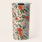 Christmas Floral Pattern Travel Mug Gallery Image 1