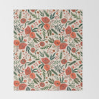 Christmas Floral Pattern Throw Blanket Gallery Image 2