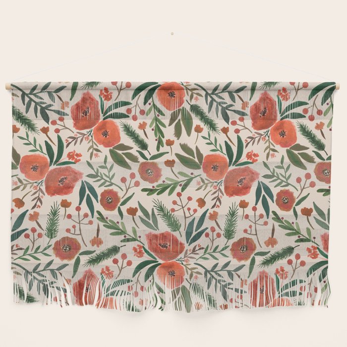 Christmas Floral Pattern Wall Hanging Gallery Image 1