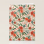 Christmas Floral Pattern Stationery Card Gallery Image 2