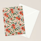Christmas Floral Pattern Stationery Card Gallery Image 2