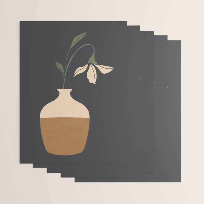 Minimal Abstract Art Vase Flower 9 Wrapping Paper Gallery Image 3