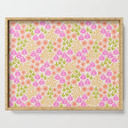 Retro Tropical Flora Pattern Serving Tray Gallery Image 1