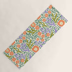 Botanical Garden - Peach, Lilac and Olive Green Yoga Mat Gallery Image 1