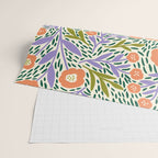 Botanical Garden - Peach, Lilac and Olive Green Wrapping Paper Gallery Image 2