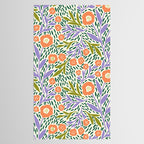 Botanical Garden - Peach, Lilac and Olive Green Tablecloth Gallery Image 2