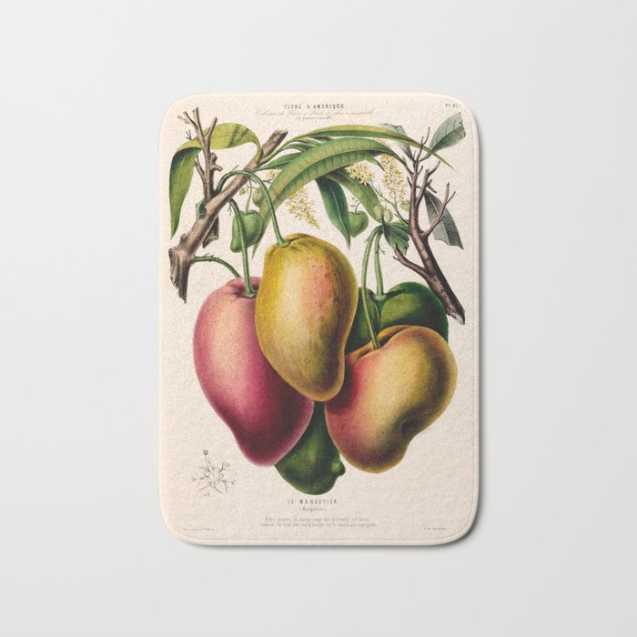Mango from "Flore dâAmÃ©rique" by Ãtienne Denisse, 1840s Bath Mat Gallery Image 1
