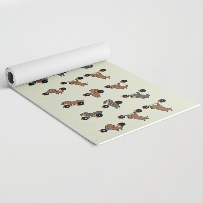 Olympic Lifting Dachshund Yoga Mat Gallery Image 2