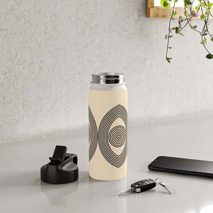 Abstraction_EYE_LINE_POP_ART_Minimalism_001X Water Bottle Gallery Image 4
