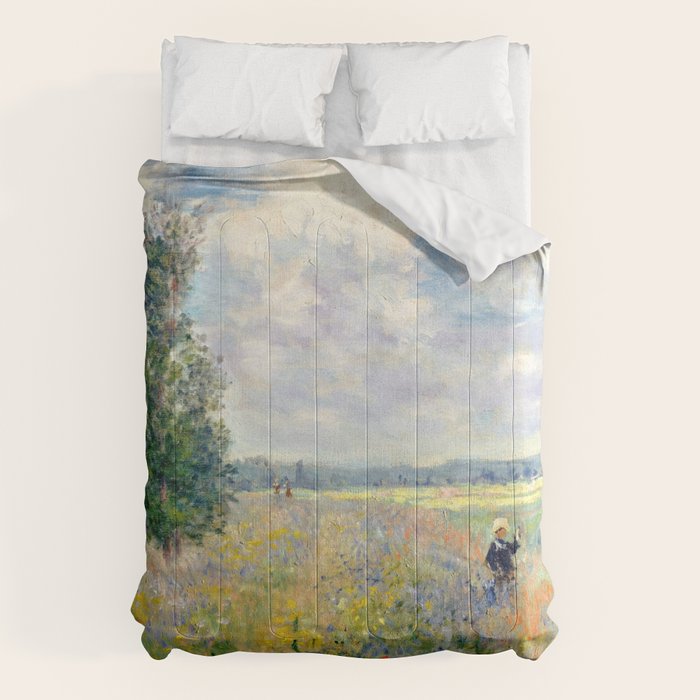 Poppy Fields near Argenteuil by Claude Monet Comforter Gallery Image 6