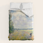 Poppy Fields near Argenteuil by Claude Monet Duvet Cover Gallery Image 6