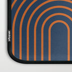 Mid Century Modern Geometric 186 in Navy Blue Orange Laptop Sleeve Gallery Image 3