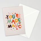 You Are Made Of Magic - colorful letters Stationery Card Gallery Image 2