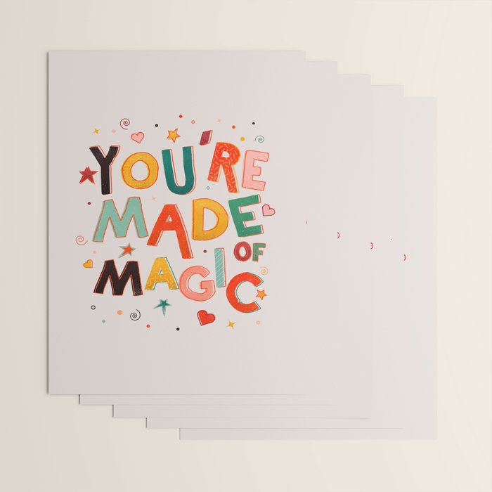 You Are Made Of Magic - colorful letters Wrapping Paper Gallery Image 3