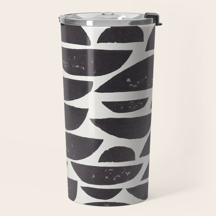 Abstract Linocut Pattern #4 Travel Mug Gallery Image 2