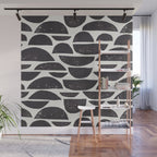 Abstract Linocut Pattern #4 Wall Mural Gallery Image 1
