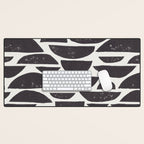 Abstract Linocut Pattern #4 Desk Mat Gallery Image 1