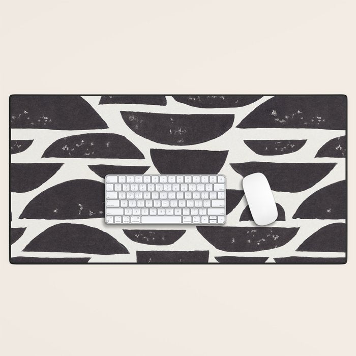 Abstract Linocut Pattern #4 Desk Mat Gallery Image 1