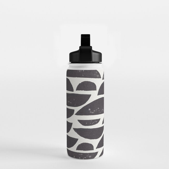 Abstract Linocut Pattern #4 Water Bottle Gallery Image 2