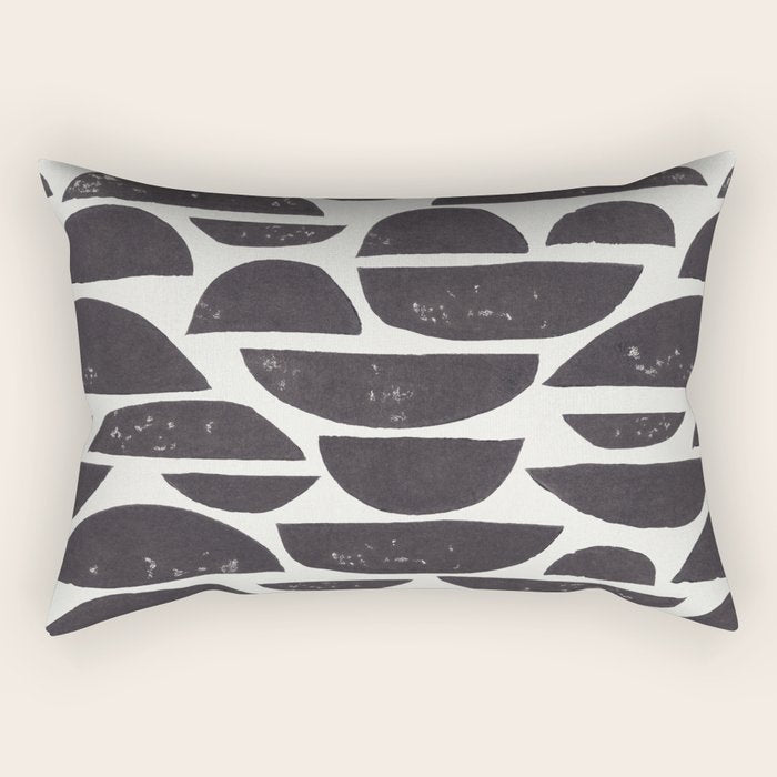 Abstract Linocut Pattern #4 Rectangular Pillow Gallery Image 2