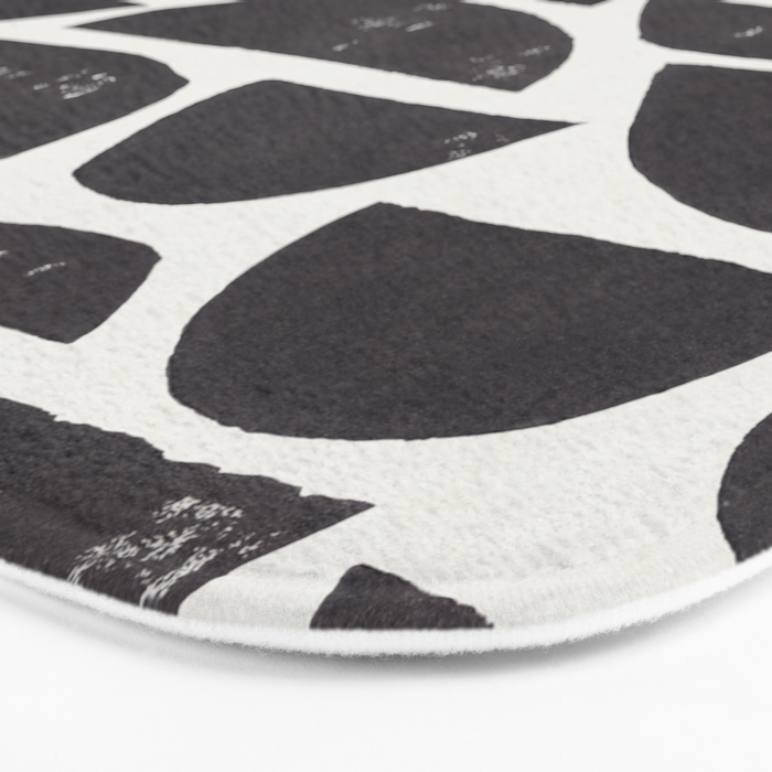 Abstract Linocut Pattern #4 Bath Mat Gallery Image 3