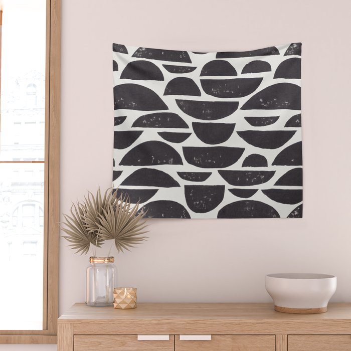 Abstract Linocut Pattern #4 Wall Tapestry Gallery Image 2
