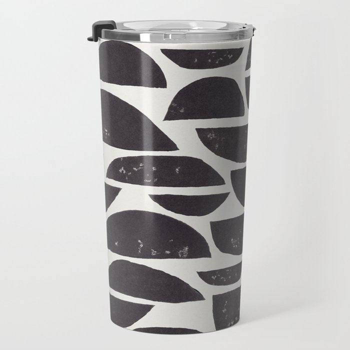 Abstract Linocut Pattern #4 Travel Mug Gallery Image 3